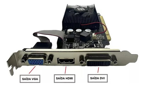 Placa De Vídeo Geforce Gt 705 Vga Hdmi 2gb Ddr3 Game Promo