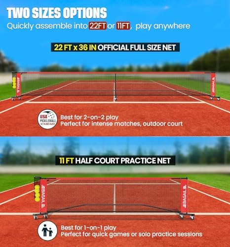 Juego De Red De Pickleball Portátil Con Ruedas, Tamaño Regla
