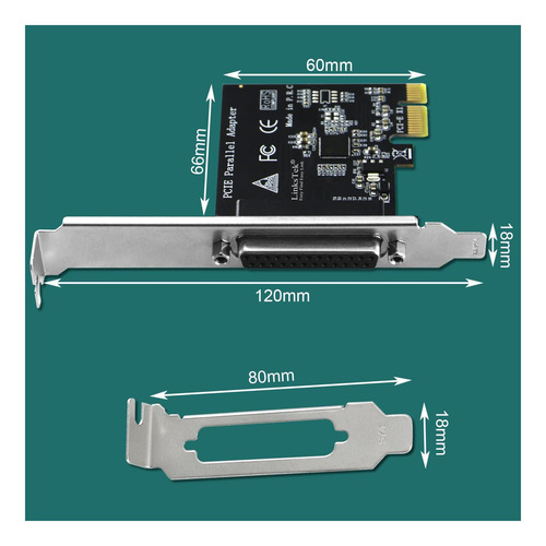 Placa Paralela Pci Linkstek Express De 1 Porta Para Ieee