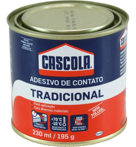 Cola De Contato Cascola 195g Sapateiro Artesanato Lata