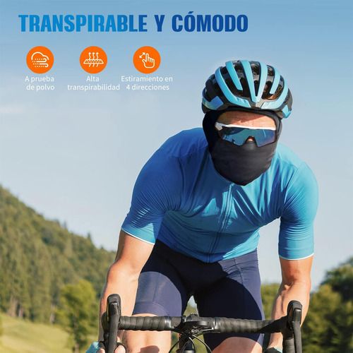 Balaclava Solar Respirável Uv Polainas Para Pescoço Para
