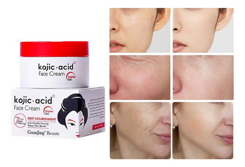 Crema Facial Ácido Kójico Antiarrugas Blanqueadora Afirmante