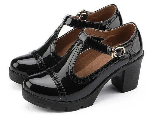 L Mujeres Plataforma Oxford Tacón Grueso Sandalias Zapatos