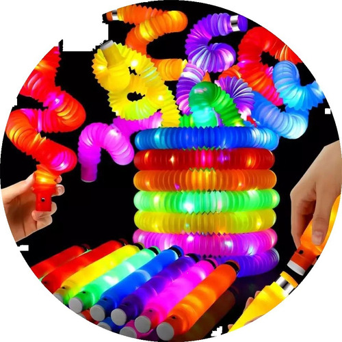 6 Pop It Tube Led Luces Tubo L 6 Piezas Colores Surtidos