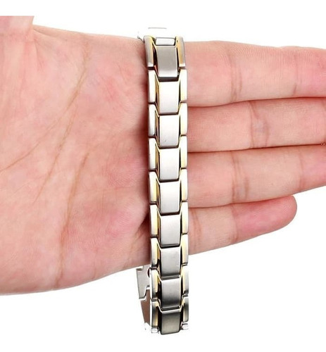 Pulsera Titanium Iman Platino Infrarrojo Brazalete Titanio 