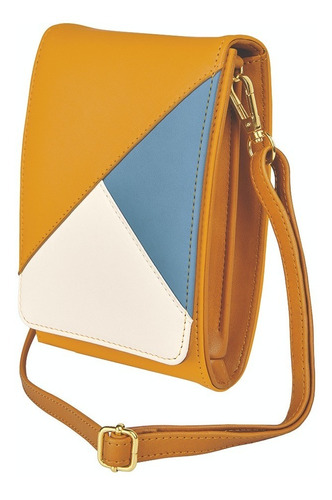 853-66 Cklass Bolso Mini Bag Dama Mujer Multicolor Color Ocre