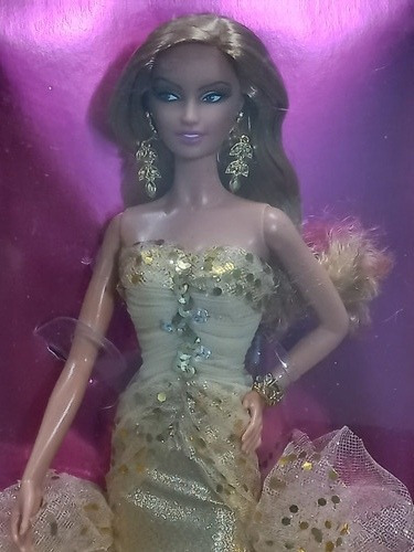 Imagem 4 de 7 de Barbie 50th Anniversary Aniversário 50 Collector 2009 Gold