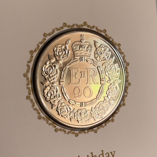 Moeda 2016 90 Anos Rainha Elizabeth Ii Lacrada No Encarte