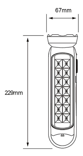Lampara Recargable Led 89° 3w Naranja Tecnolite Blanco Frío