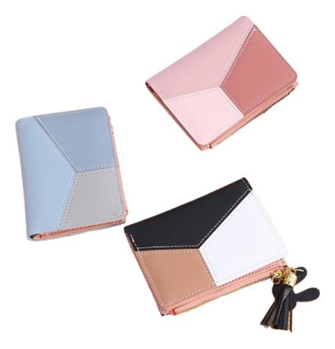 Monedero Billetera Dama 3 Lineas Varios Colores Disponibles