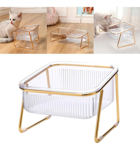 Cuencos Elevados Para Gatos Con Soporte De Hierro Platos Par