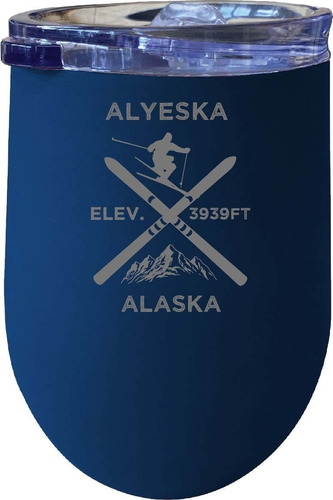 Andr Imports Alyeska Alaska Souvenir 12 Oz Grabado Laser
