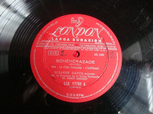 Sin Tapa Disco Orquesta Romande Suzanne Danco Ravel Cl0