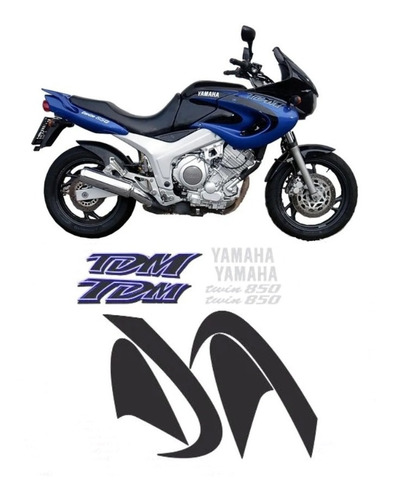 Kit Adesivo Compatível Yamaha Tdm 850 2001 Azul Yhtdm85015