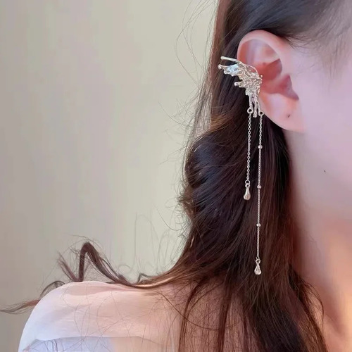 Elegantes Pendientes Sin Orejas Con Borlas De Mariposa Para