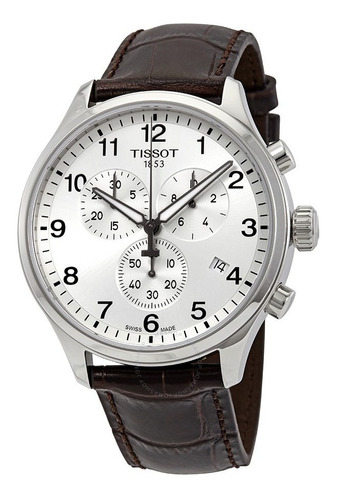 Relógio Tissot T116.617.16.037.00 Chrono Xl Prata Couro