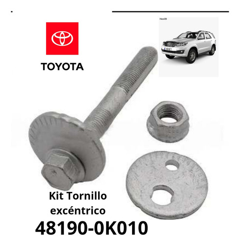 Kit Tornillo Excéntrico Meseta Toyota Fortuner Hilux