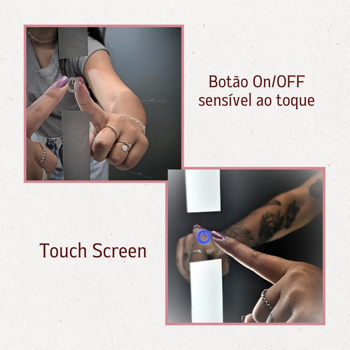 Espelho Com Iluminação De Led Com Botão Touch Screen 40x60