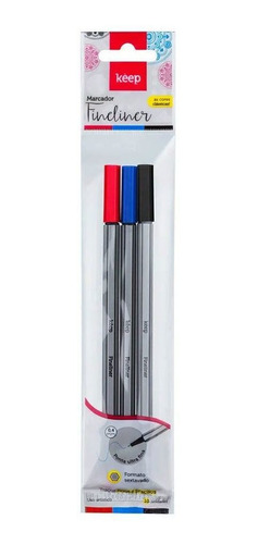 Imagen 1 de 6 de Marcador Fino X3 Colores Keep