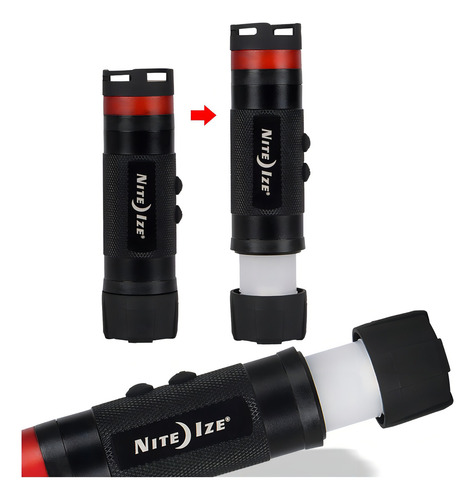 Mini Linterna Mano Led Negro Con Luz Roja Seguridad Nite Ize Color de la luz Blanco