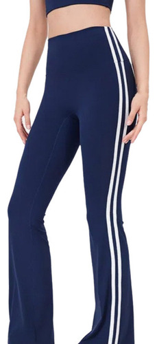 Leggings Casuales De Cintura Alta A Rayas De Cintura Alta