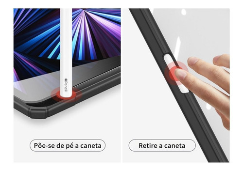 Capa Case Transparente P/ iPad Pro 11 1a. À 3a. Modelo 2022