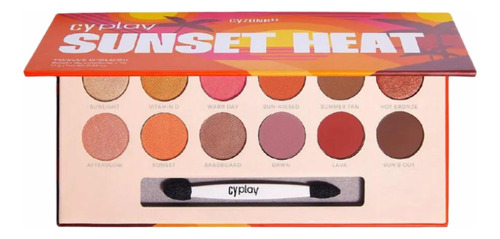 Paleta De Sombra Ojos Twelve O Clock Sunset Heat Cyzone