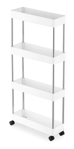 Imagen 1 de 8 de Carrito Organizador Cocina Baño Con Ruedas Rack 4 Niveles