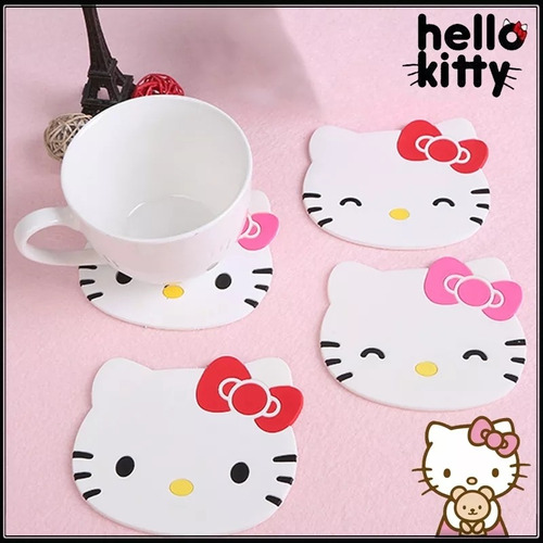  Posa Vasos Hello Kitty Set De 4