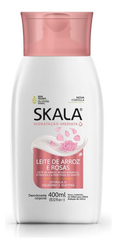 Hidrante Corporal Skala Leite De Arroz E Rosas De 400ml