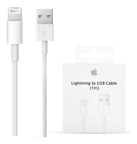 Imagen 1 de 4 de Cable iPhone 5 Lightning 100% Original 1 Metro Cargador