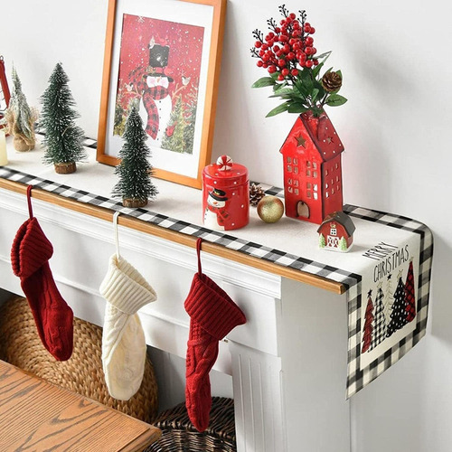 Camino De Mesa De Decoración Navideña Árbol De Navidad