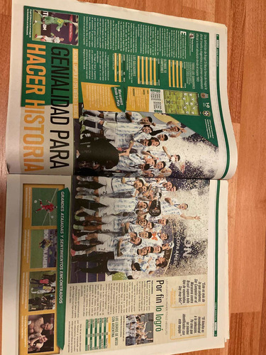 Periódico Récord Argentina Campeón De America 2021 (Usado)