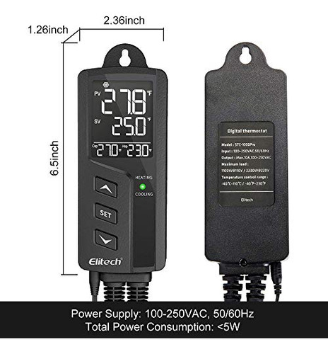 Controlador De Temperatura Sin Wifi Stc-1000 Termostato De S