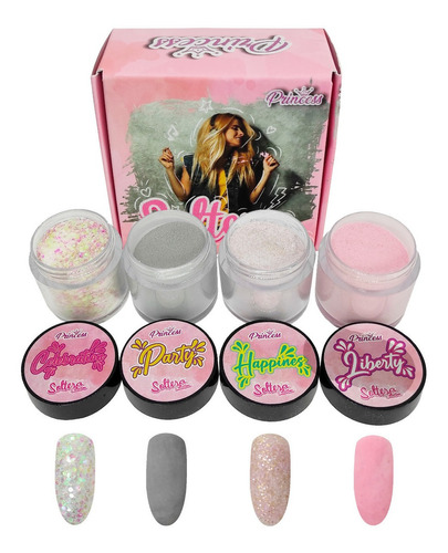 Coleccion Polvo Acrilico Para Uñas, 4 Pzas Wapizima Color Soltera