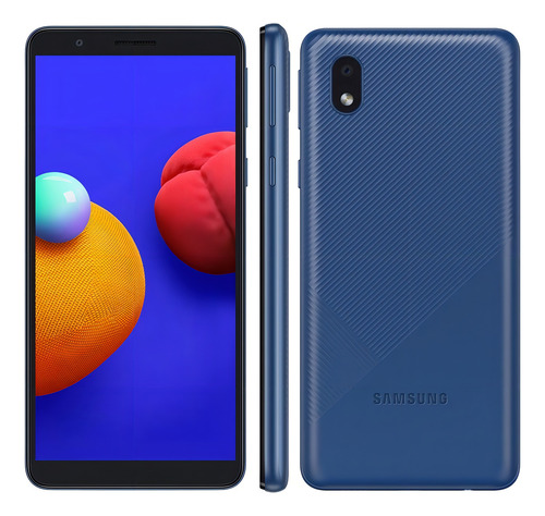 Smartphone Galaxy A01 Quadcore Tela 5.3 32gb 2gb Ram Samsung Cor Azul - Bom (Recondicionado)