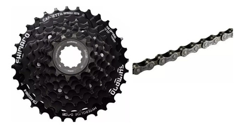 Kit Piñon Shimano A Cassette Hg 200 8vel+cadena Hg40 8vel