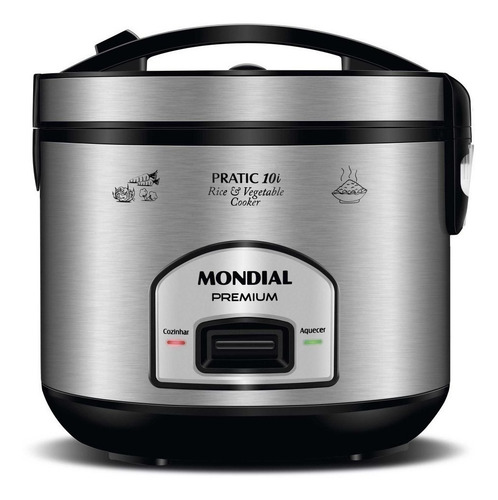 Imagem 1 de 4 de Panela elétrica a vapor Mondial PE-42 - Inox 127V 60Hz