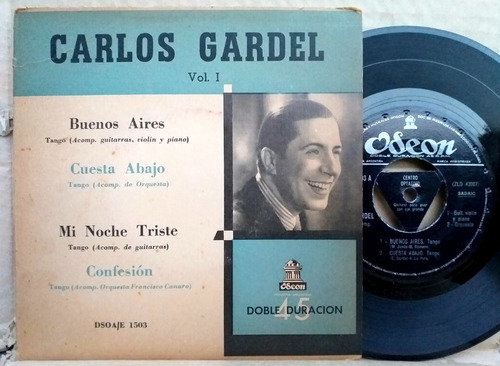 Carlos Gardel - El Dia Que Me Quieras- Ep Simple Vinilo 1955