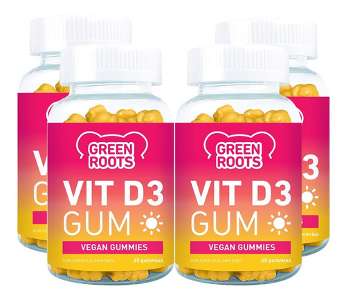 Pack X 4 Vit D3 Gummies Vitamina D Gomitas