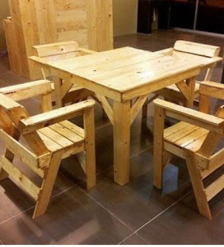 Mesa Con Sillas De Pallet