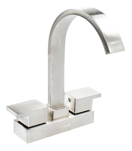 Mezcladora Para Lavabo Genflux Mzla130s Satinado 4 PuLG