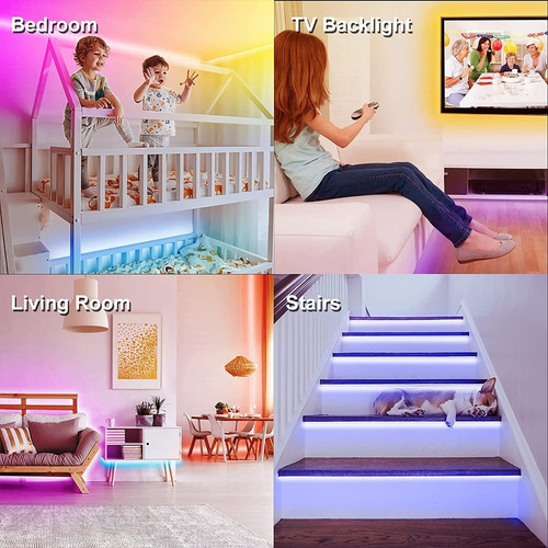 Tira Led App Bluetooth Rgb Control Desd El Telefono 45 Metro