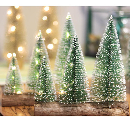 Imagen 2 de 7 de Preferencias De Tabla Led Mini Árbol De Navidad Triple