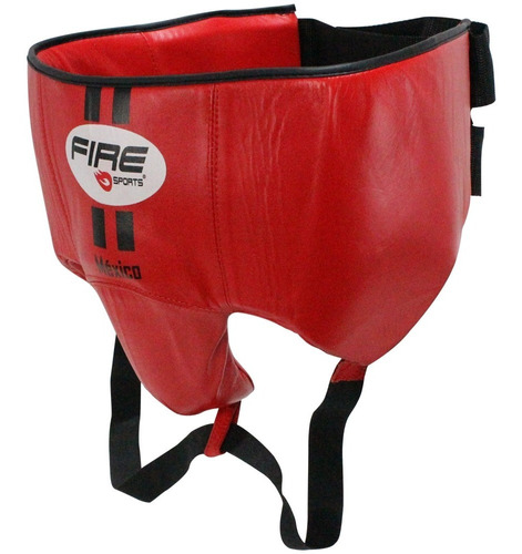 Protector Concha Riñonera M2 Varonil Fire Sports Piel Rojo