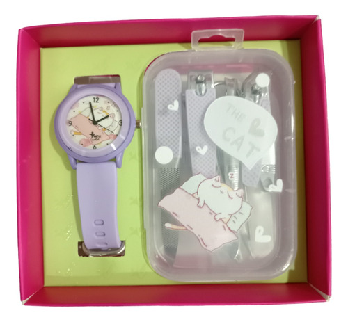 Reloj Para Niños + Kit Cuidado Uñas