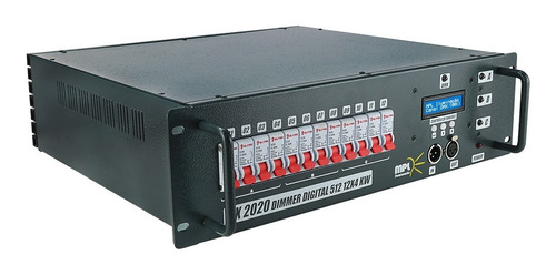 Rack Dimmer Dmx 12 Canais / 4000w Por Canal Linha Prof Nfe