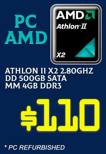 Imagen 2 de 2 de Computadora Amd Athlon Ii X 2.80ghz