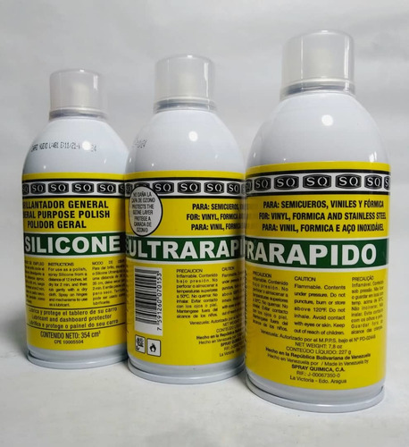 Silicón Ultra Rápido Sq Abrillantador Tapicería 