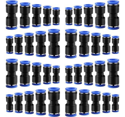 Hapemein® 50 Conectores De Empuje Rectos, 1/2, 3/8, 5/16, 1/4, 5/32